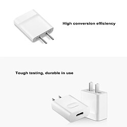 Acheter Wewoo Pour Smartphones et tablettes blanc banque de puissance casque d'écoute Bluetooth avec câble de charge Micro USB vers USB, 100-240 V de large tension, prise américaine Huawei Portable 5V 2A Chargeur de port USB unique