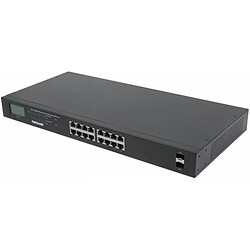 Disney Intellinet 16Port Gigabit Ethernet PoE Switch avec 2 sfpports lcdanzeige IEEE 802.3 at/AF PoE (Power Over Ethernet/PoE) Conforme 370 W endspan 19 Rack Mount 19 Pouces 561259 Noir 