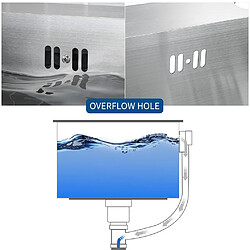 Avis AURALUM MAX Évier Cuisine 1 Bac 55x45CM Évier Encastré et à Poser avec Trou de Montage pour Robinet et Distributeur de Savon,avec Siphon/Trop-Plein