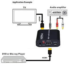 Avis Universal 4K HDMI Audio Extractor Distributor HDMI to Coaxial Audio Converter HDMI to HDMI + Audio numérique pour moniteur HDTV | Câble HDMI