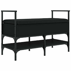 Maison Chic Banc à chaussures | Meuble de rangement à chaussures Meuble d'Entrée noir 85,5x42x57,5 cm bois d'ingénierie -MN92982