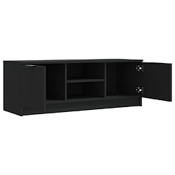 Avis vidaXL Meuble TV Noir 102x35x36,5 cm Bois d'ingénierie