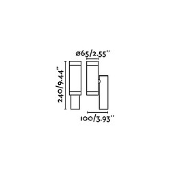 Avis faro Aplique murale de jardin blanche Steps 2 ampoules