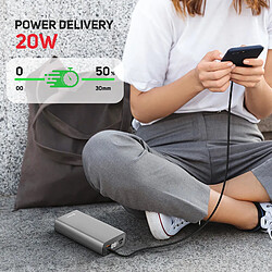 Avis Powerbank 20W USB-C Power Delivery et USB Quick Charge 20000mAh Swissten Gris