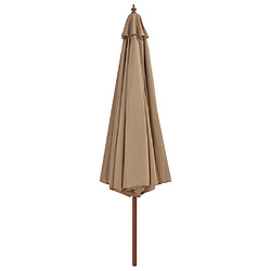 ComfortXL Parasol Avec Mât En Bois 350 Cm Taupe