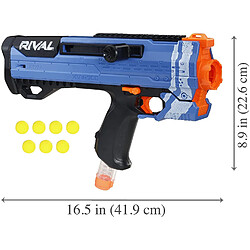 Nerf pistolet rival Helios Bleu Xviii-700 et Billes en Mousse Rival Officielles bleu noir