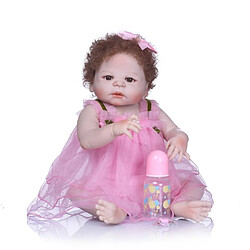 Universal Poupée bébé régénérée quai silicone souple 22/55 cm réaliste poupée jeune fille mariée. pas cher