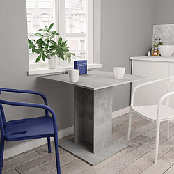 Maison Chic Table de salle à manger,Table à dîner Gris béton 80 x 80 x 75 cm Aggloméré -GKD61209