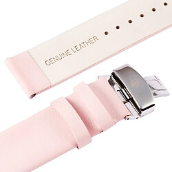 Wewoo pour Apple Watch 42mm Texture subtile Double Boucle Bracelet de montre en cuir véritable avec connecteur (Rose) pas cher