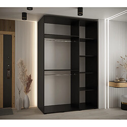 Acheter Abiks Meble Armoire à portes coulissantes Davos 3 235.2 x 150 x 60 3 portes coulissante (Noir/Chêne artisan/Noir)