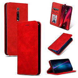 Wewoo Housse Coque Étui en cuir avec rabat horizontal magnétique Business Skin Feel rétro pour Xiaomi Mi 9T / Mi 9T Pro / Redmi K20 / K20 Rouge