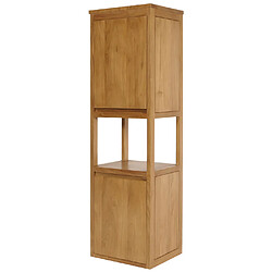 Avis Mendler Armoire haute en teck HWC-M71, armoire de salle de bain Étagère de salle de bain, teck de qualité B-Grade (bois de cœur, 20-30 ans), 141x41x36cm