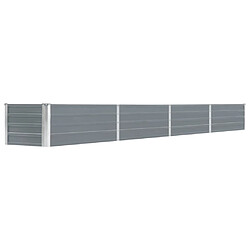 vidaXL Lit surélevé de jardin Acier galvanisé 320x40x45 cm Gris