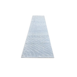 Avis Vidal Tapis de couloir en laine 396x84 bleu Darya