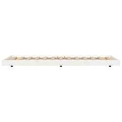 Maison Chic Lit adulte - Lit simple Cadre de lit,Structure du lit Contemporain Blanc 90x190 cm Bois de pin massif -MN45470 pas cher