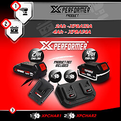 Xperformer Tronçonneuse rechargeable 40V (2x20V) - Guide et chaîne Oregon - Livrée sans batterie - X-Performer