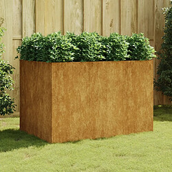 Maison Chic Jardinière,Lit surélevé de jardin - Bac à fleurs - pot de fleur 120x80x80 cm acier corten -GKD19232