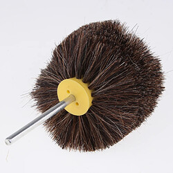 Acheter 6mm poignée fleur tête ovale abrasif brosse de polissage outils rotatifs crin de cheval