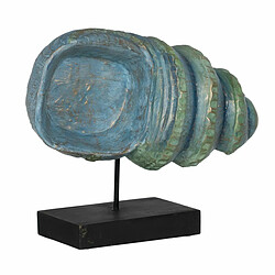 BigBuy Home Figurine Décorative Bleu Marron Vert Conque 38 x 20 x 33 cm