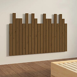 Avis vidaXL Tête de lit murale Marron miel 127,5x3x80 cm Bois massif de pin