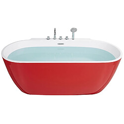 Beliani Baignoire îlot rouge 170 x 80 cm ROTSO