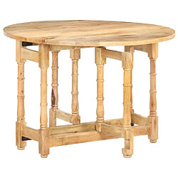 Maison Chic Table de salle à manger,Table à dîner Rond 110x76 cm Bois de manguier massif -GKD56992