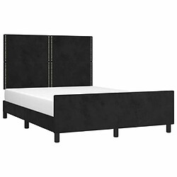 Avis Maison Chic Cadre/structure de lit avec tête de lit pour adulte - Lit Moderne Chambre Noir 140x190 cm Velours -MN91018