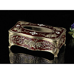 Universal Luxury Vintage Antique Antique Boîte à mouchoirs couvercle alliage étain métal distributeur rectangulaire serviettes porte-papier hygiénique cas déco maison |