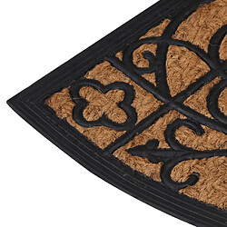 Avis vidaXL Tapis de porte demi-rond 45x75 cm caoutchouc et fibre de coco