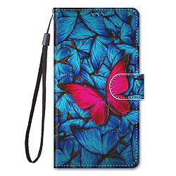 Etui en PU avec support B14 grand papillon rouge pour votre Samsung Galaxy A13 4G