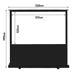 Écran de projection Maclean MC-213 portable compact sol 100" 16:10 pas cher