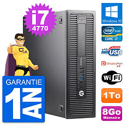 PC HP ProDesk 600 G1 SFF Intel i7-4770 RAM 8Go Disque Dur 1To Windows 10 Wifi - Occasion