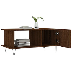 Avis vidaXL Table basse chêne marron 90x50x40 cm bois d'ingénierie