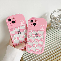 Avis GUPBOO Étui pour iPhone12Pro Girl Pink Smiley Letter Niche Phone Case Transparent Soft