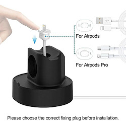 Chrono Support de charge pour Apple Watch SE, séries 6, 5, 4, 3, 2, 1, 44 mm / 42 mm / 40 mm / 38 mm, support d'installation facile pour le chargeur AirPods Pro Dock,(noir)