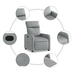 Acheter vidaXL Fauteuil inclinable Gris clair Tissu