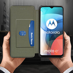 Acheter Avizar Étui Motorola Moto E7 Porte-carte Support Vidéo Effet Satinée noir