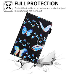 Etui en PU Impression de motifs avec support papillon bleu pour votre Samsung Galaxy Tab A7 Lite 8.7 (2021) T220/T225