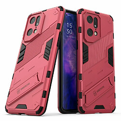 Coque en TPU anti-chocs avec béquille, rose pour votre Oppo Find X5 Pro