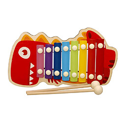 jouet en bois animal octave 8 tons frapper xylophone piano balle marteler chenille