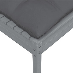 Acheter VIDAXL Canapé jardin 2 places - Gris