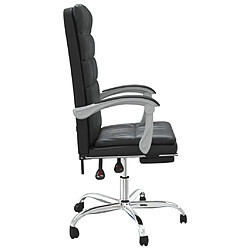 Avis vidaXL Fauteuil inclinable de bureau noir similicuir