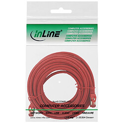 Câble patch InLine® S / FTP PiMF Cat.6 250 MHz sans cuivre, sans halogène, rouge, 5 m