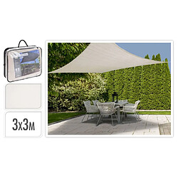 ProGarden Toile d'ombrage 3x3 m crème carré