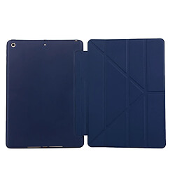 Acheter Etui en PU + silicone déformé avec support bleu pour votre Apple iPad 10.2 (2019)