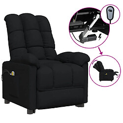 vidaXL Fauteuil électrique de massage Noir Tissu