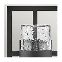 Avis Elstead Lighting Applique murale extérieur Cordillera Verre à graines transparent,aluminium Noir