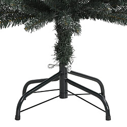 Avis vidaXL Sapin de Noël artificiel mince avec support Vert 180 cm PVC