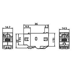 BTR IT CONNECT E-DAT Douille de raccordement modulaire Cat 6