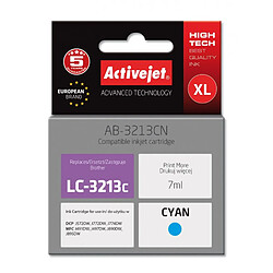 Activejet AB-3213CN encre d'imprimante pour Brother, Brother LC3213C remplacement; Suprême; 7 ml; bleu